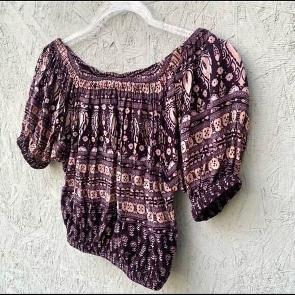 ❌SOLD❌ EUC//Spell and the Gypsy Collective//Gypsiana Off the Shoulder Boho Crop - Picture 4 of 9